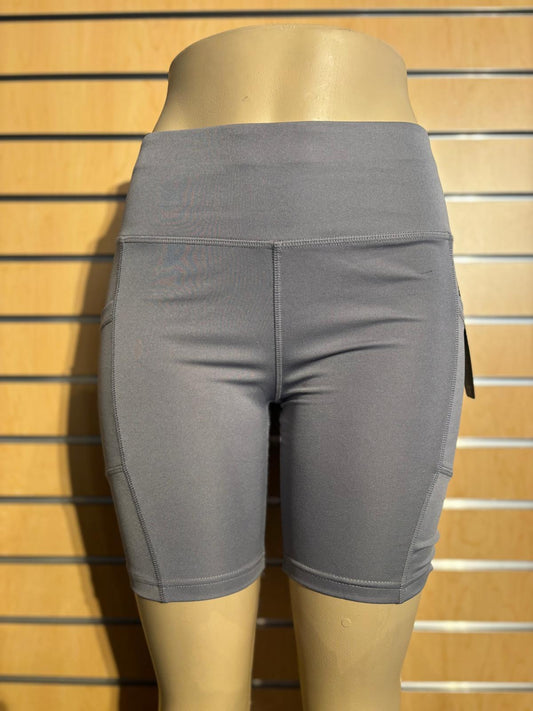 Grey Bikers Shorts